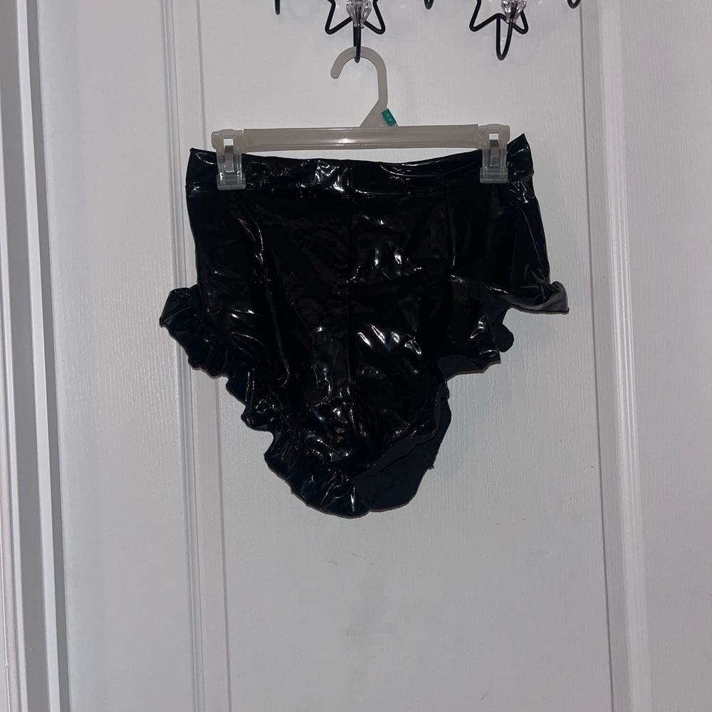 Black Leather Daisy Dukes